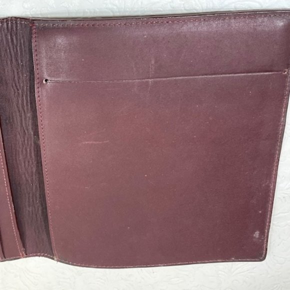 Warden-Brooks, Ltd Leather Burgundy Note Pad Small Book Cover Binder 6.5"x7" - Picture 10 of 15
